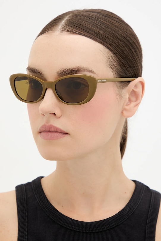 

Солнцезащитные очки Saint Laurent, коричневый