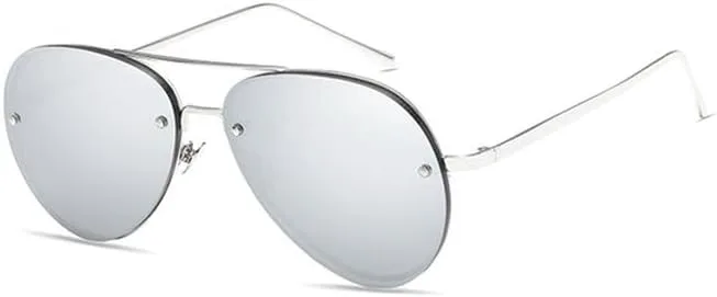 

Классические большие солнцезащитные очки для женщин и мужчин, солнцезащитные очки для отдыха, винтажные розовые очки для вождения JWMSXYQR, Silver Silver