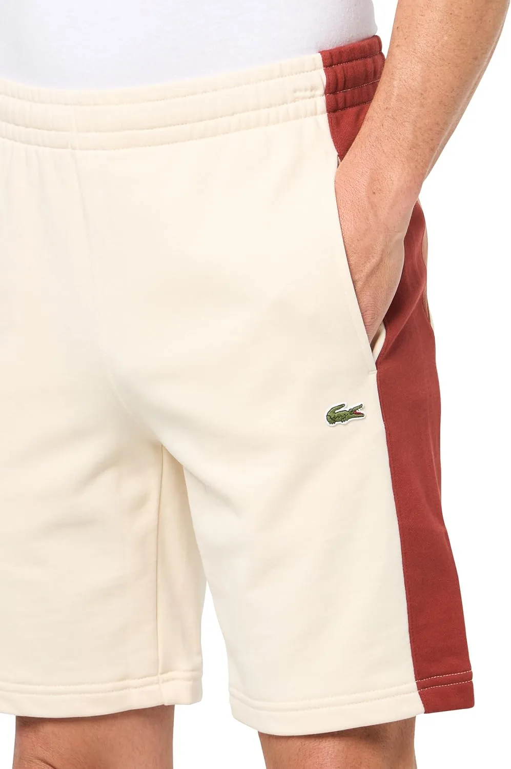 Lacoste мужские шорты из флиса с цветными блоками — фото 3