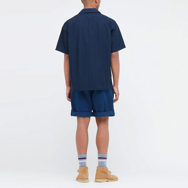 Мужская рубашка Jw Anderson Co-Branded Series темно-синего цвета Uniqlo, темно-синий — фото 4