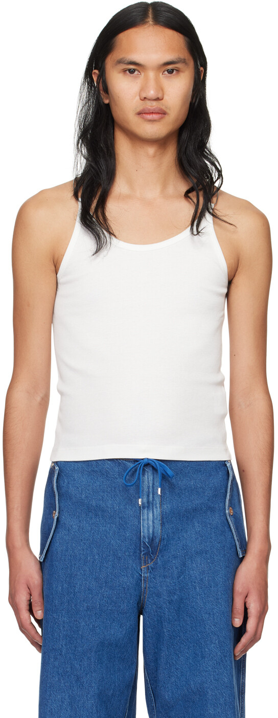 

Белая майка с проволочным ремешком Dion Lee, цвет Ivory