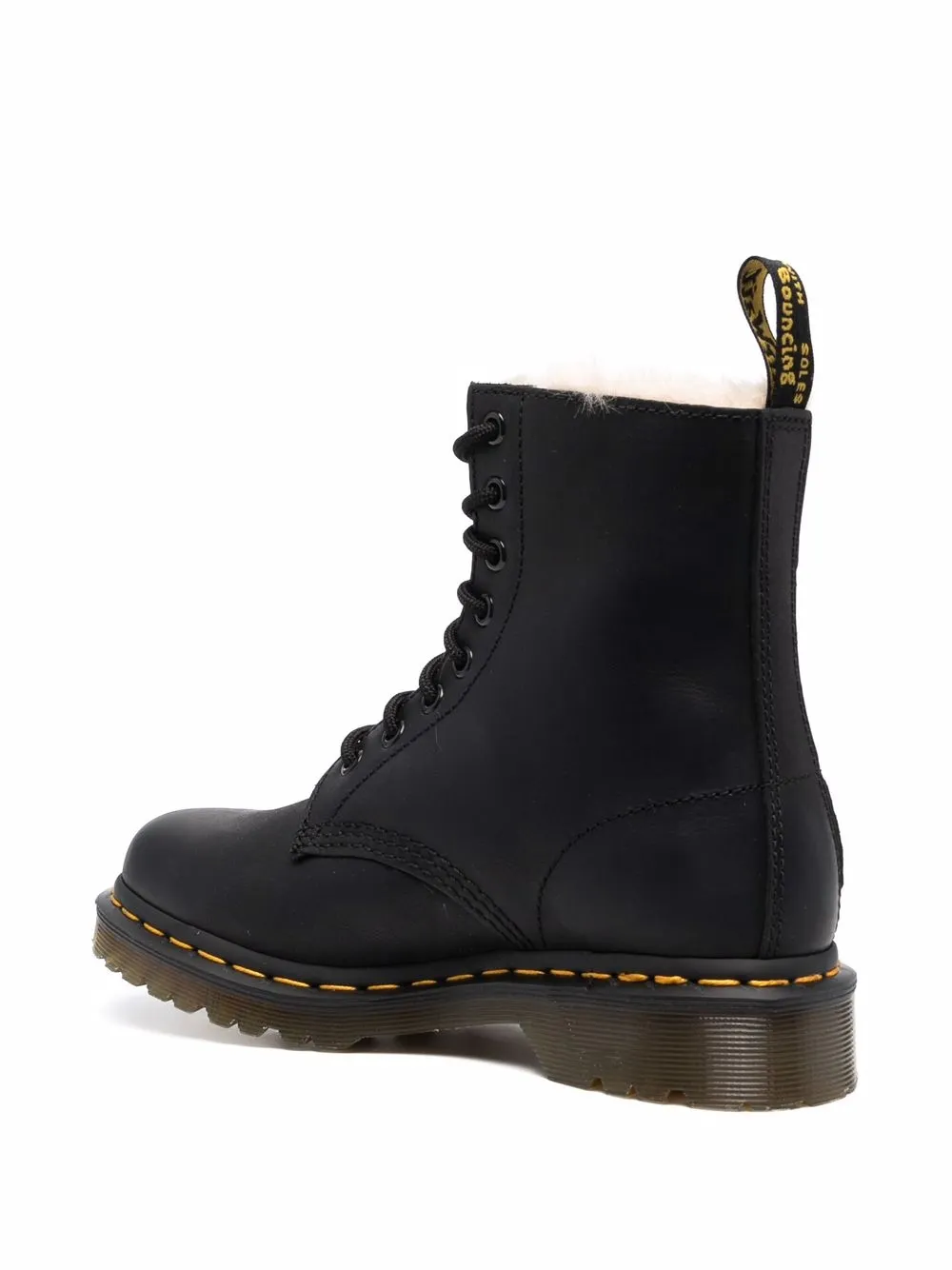 Ботинки Dr. Martens 1460 Serena с искусственным мехом, черный — фото 3