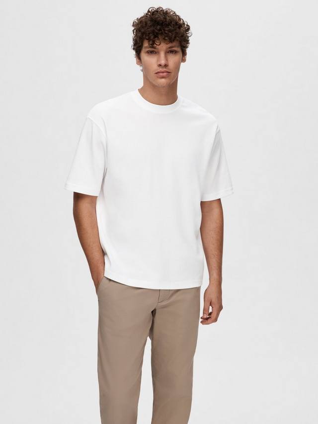 

Футболка с круглым вырезом SELECTED HOMME, цвет Bright White