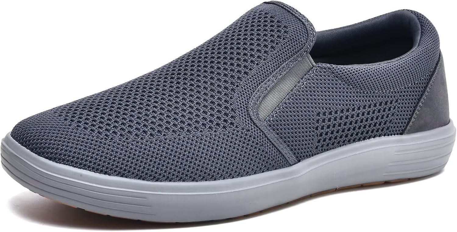 

Мужские сетчатые кроссовки TIOSEBON с легкой посадкой- удобные мокасины для вождения, модные кроссовки, серый