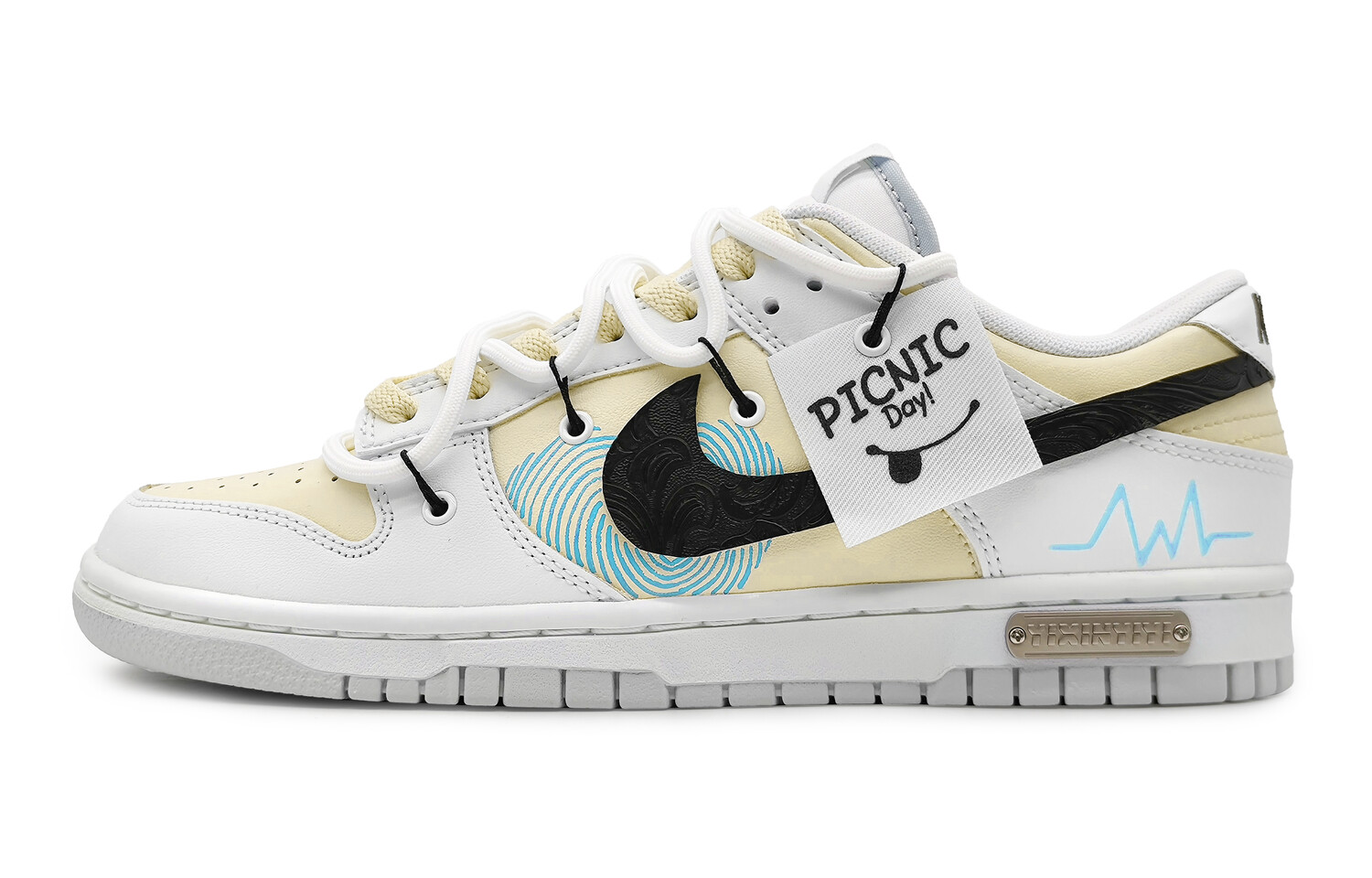 

Кроссовки для скейтбординга Dunk женские с низким верхом желто-серые Nike, Серый, Кроссовки для скейтбординга Dunk женские с низким верхом желто-серые Nike