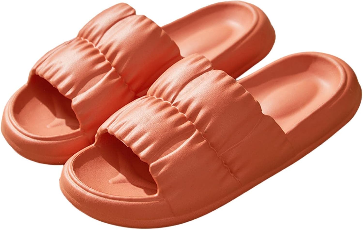 

Летние женские супер легкие облачные тапочки, мягкая подошва, противоскользящие, на плоской подошве с толстой платформой, быстросохнущие для ежедневного использования, для ванной, пляжные сандалии Generic, оранжевый