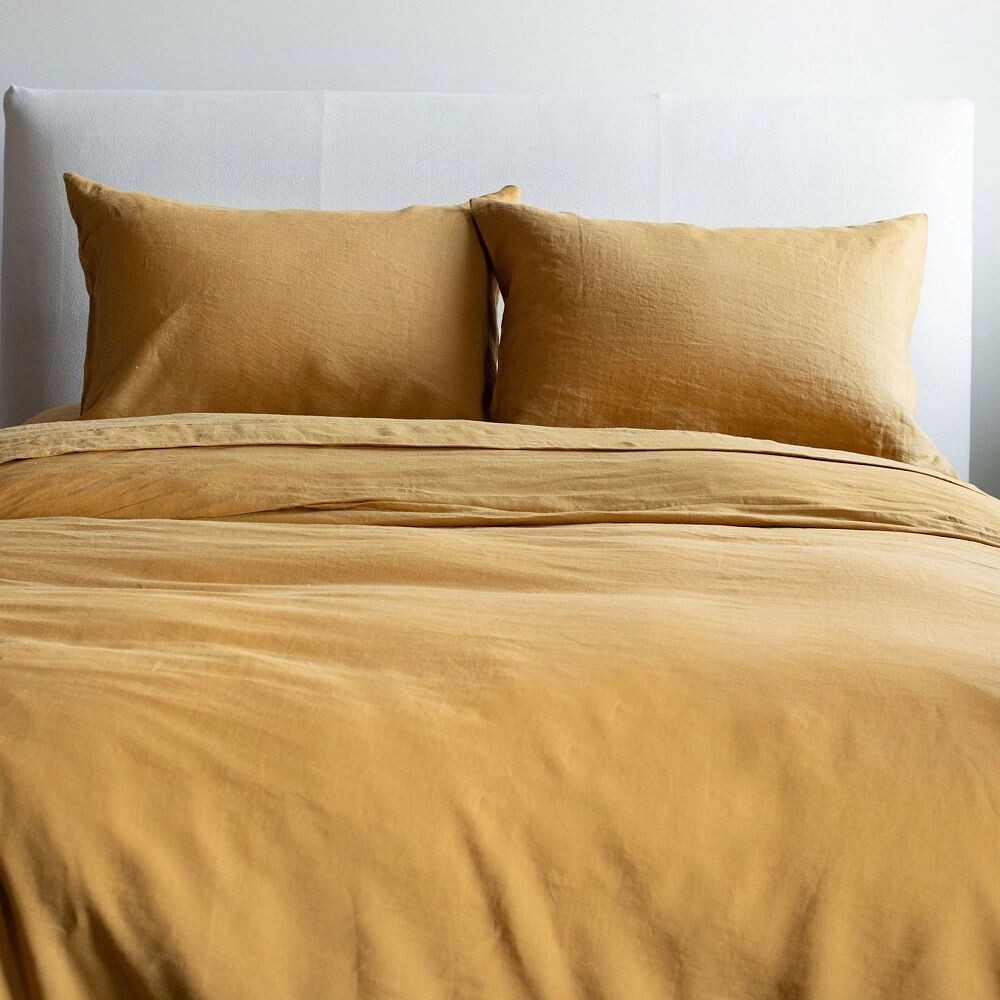 

Пододеяльник и накидка из 100% французского льна Bokser Home, цвет Honey