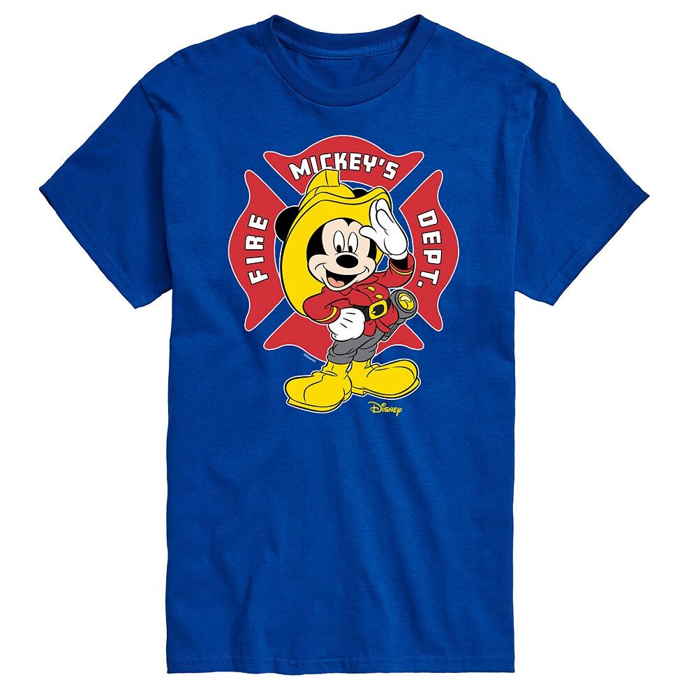 

Мужская футболка с рисунком Микки Мауса Disney's Fire Dept., синий