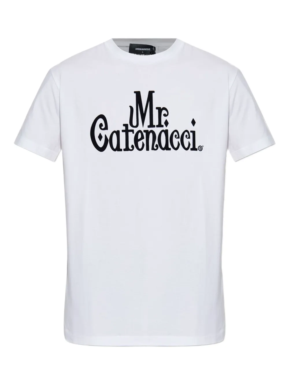 

Футболка с принтом-текстом Dsquared2, белый