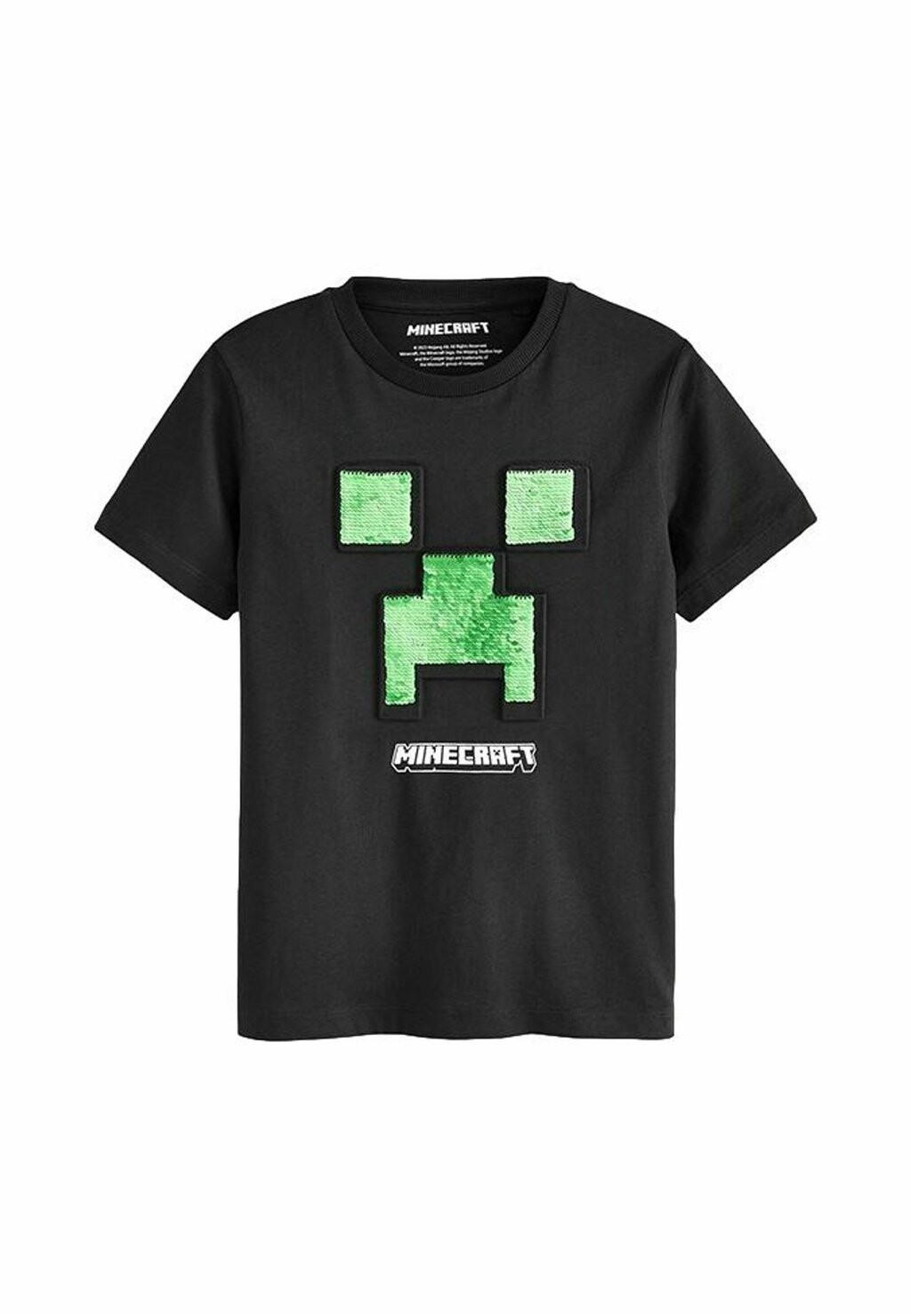 

Футболка с принтом POKÉMON SEQUIN Next, цвет minecraft black green