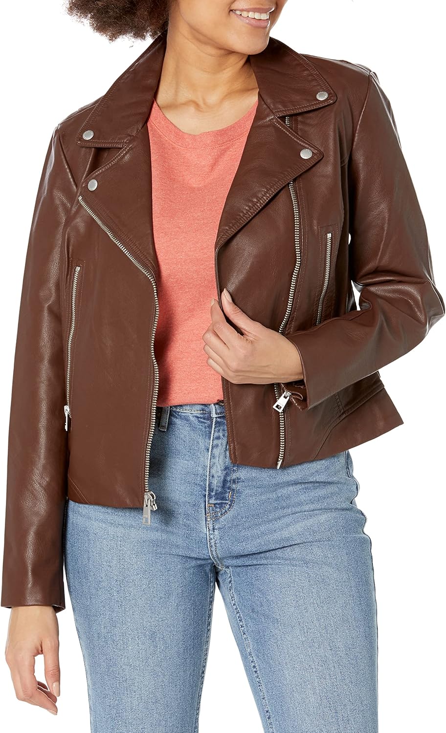 

Levi's Женская мото-куртка 538 из экокожи, Chocol/Brown