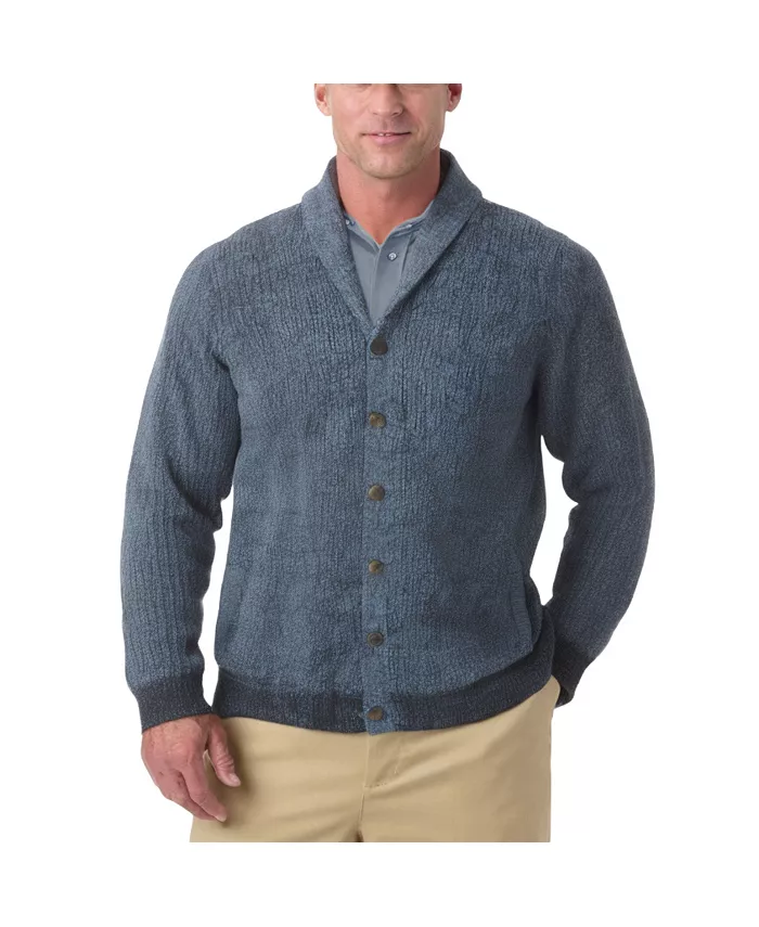 

Кардиган с воротником-шалью Big & Tall Shaker Knit KingSize, синий