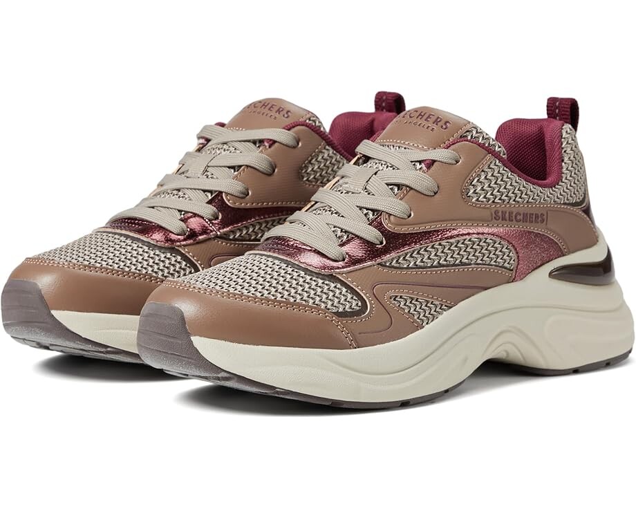 Кроссовки SKECHERS Hazel - Metallic Soiree, цвет Brown/Dark Rose
