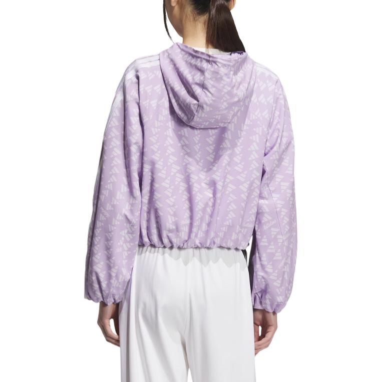 Adidas Женская вязаная куртка, Powder Plum Purple/White — фото 3