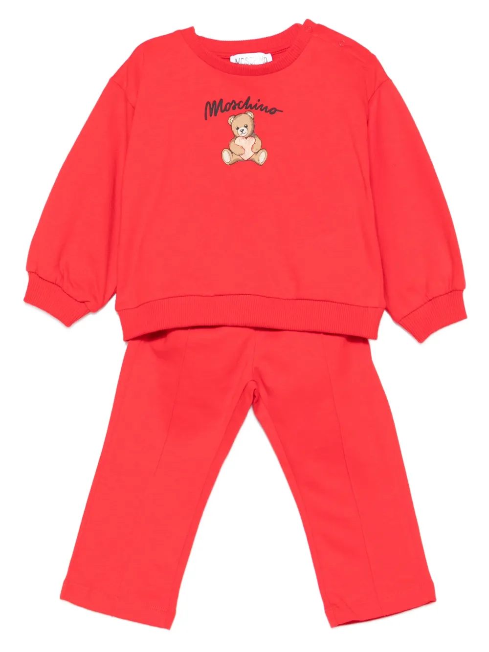

Спортивный костюм с логотипом Moschino Kids, красный