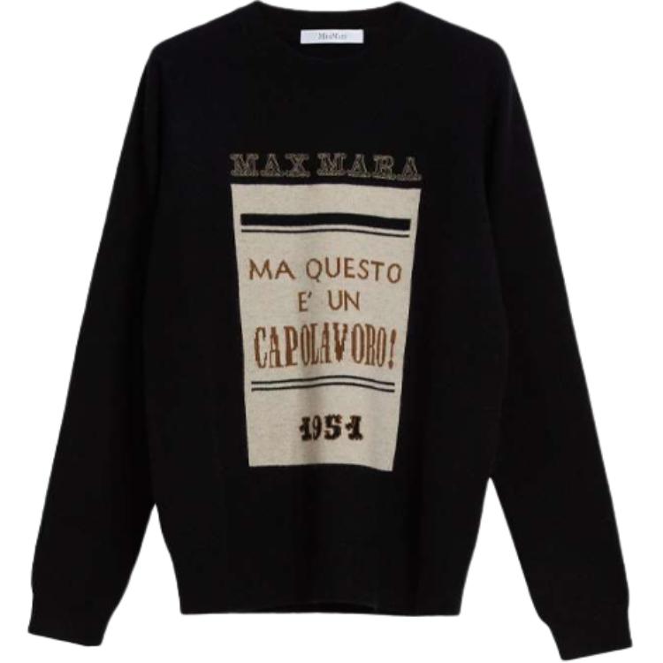 

Приталенный свитер женский черный MaxMara