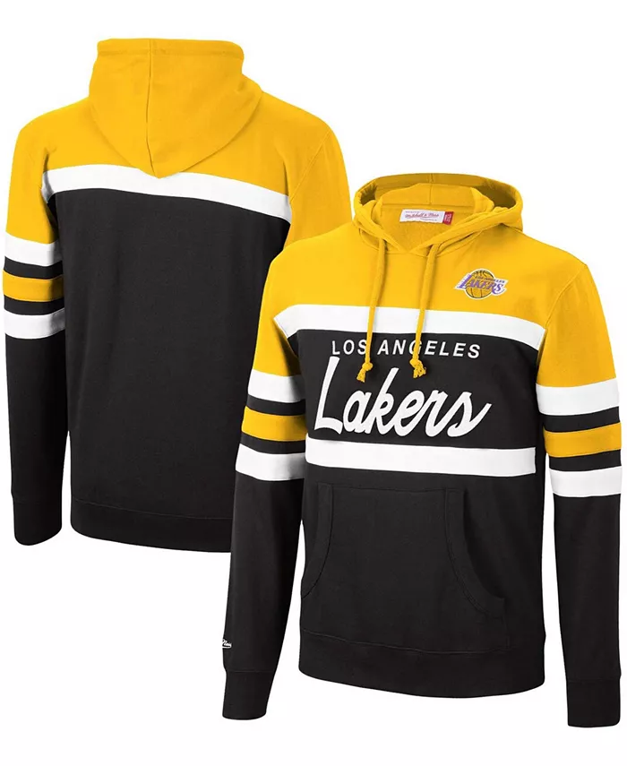 

Мужская толстовка с капюшоном Los Angeles Lakers Head Coach золотистого и черного цветов Mitchell & Ness