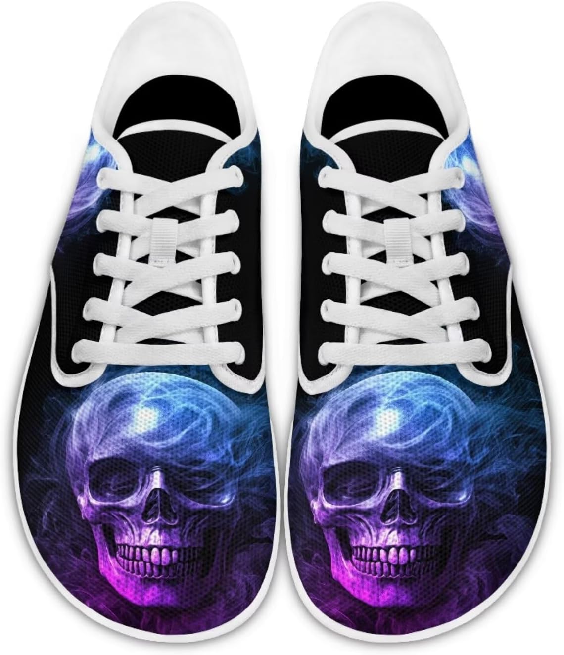 

Женские кроссовки с черепом, для бега и прогулок, спортивные, с шнуровкой, для тенниса и повседневного отдыха Ecaestolph, синий
