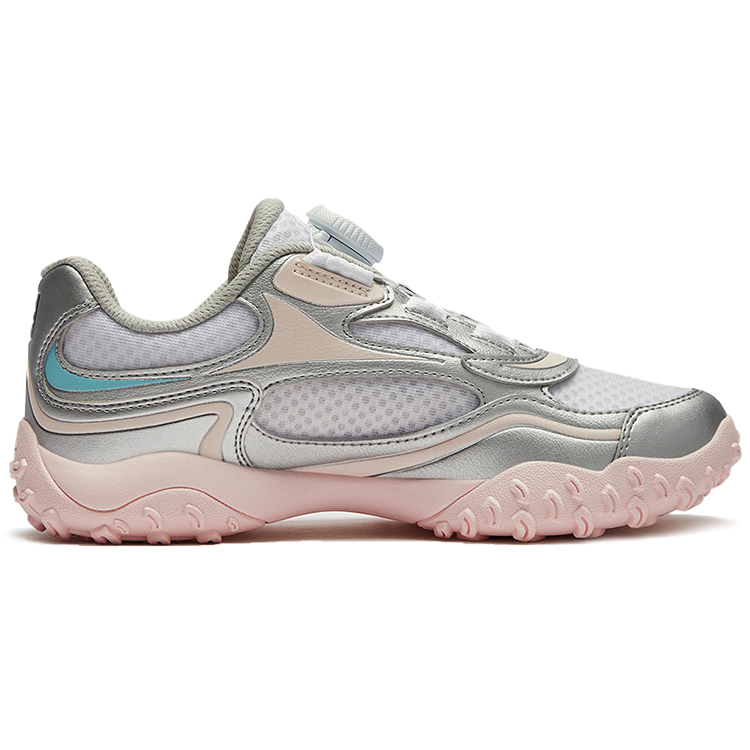 FILA KIDS Обувь Pebble легкая амортизирующая детские беговые кроссовки Space Silver/White Kids' — фото 3