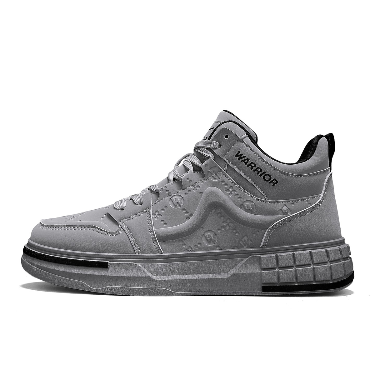 

Кроссовки для скейтбординга мужские высокие с амортизацией и износостойкие WARRIOR, серый