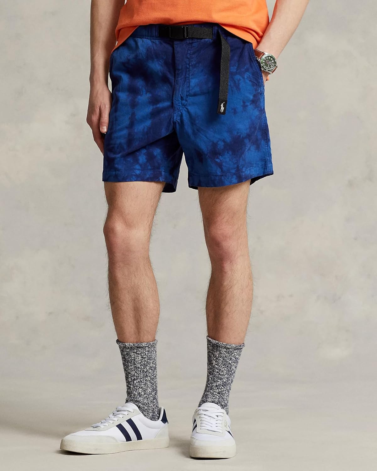 

POLO RALPH LAUREN Мужские шорты 6-Inch Stretch Classic Fit Tie-Dye, Blue