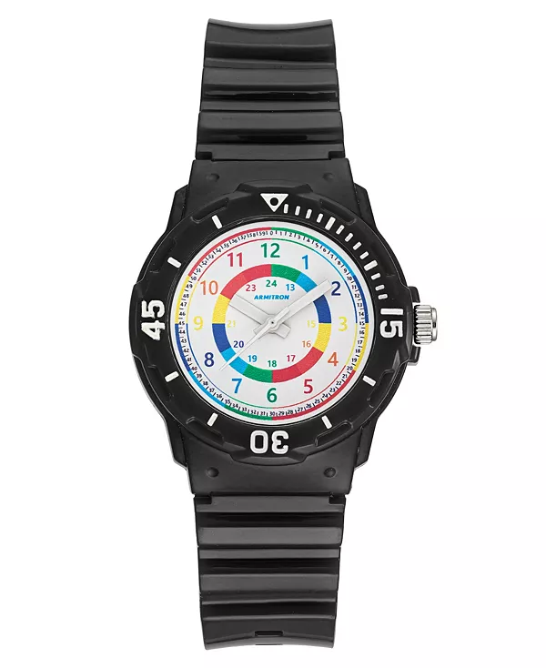 

Детские кварцевые часы из черной смолы в морском стиле, 33 мм Armitron, black
