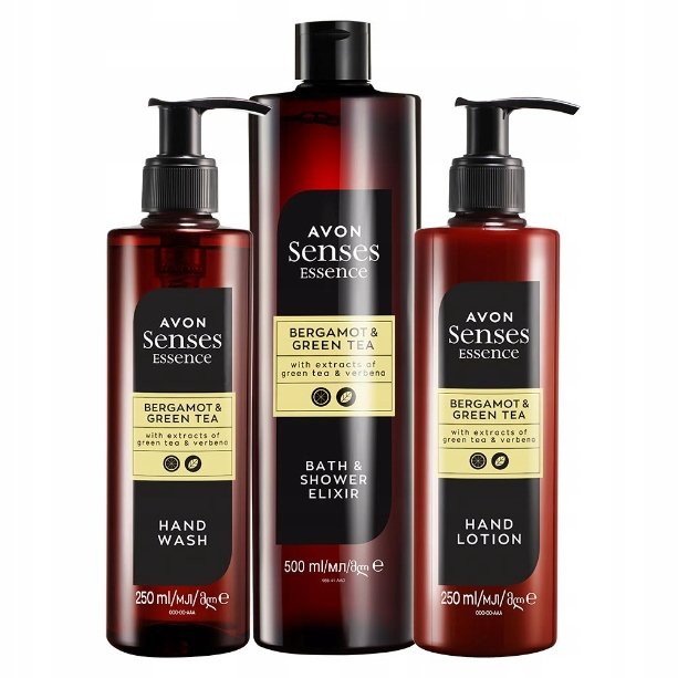 

Набор AVON Senses Эссенция бергамот Зеленый чай ЭЛИКСИР, МЫЛО, КРЕМ ДЛЯ РУК