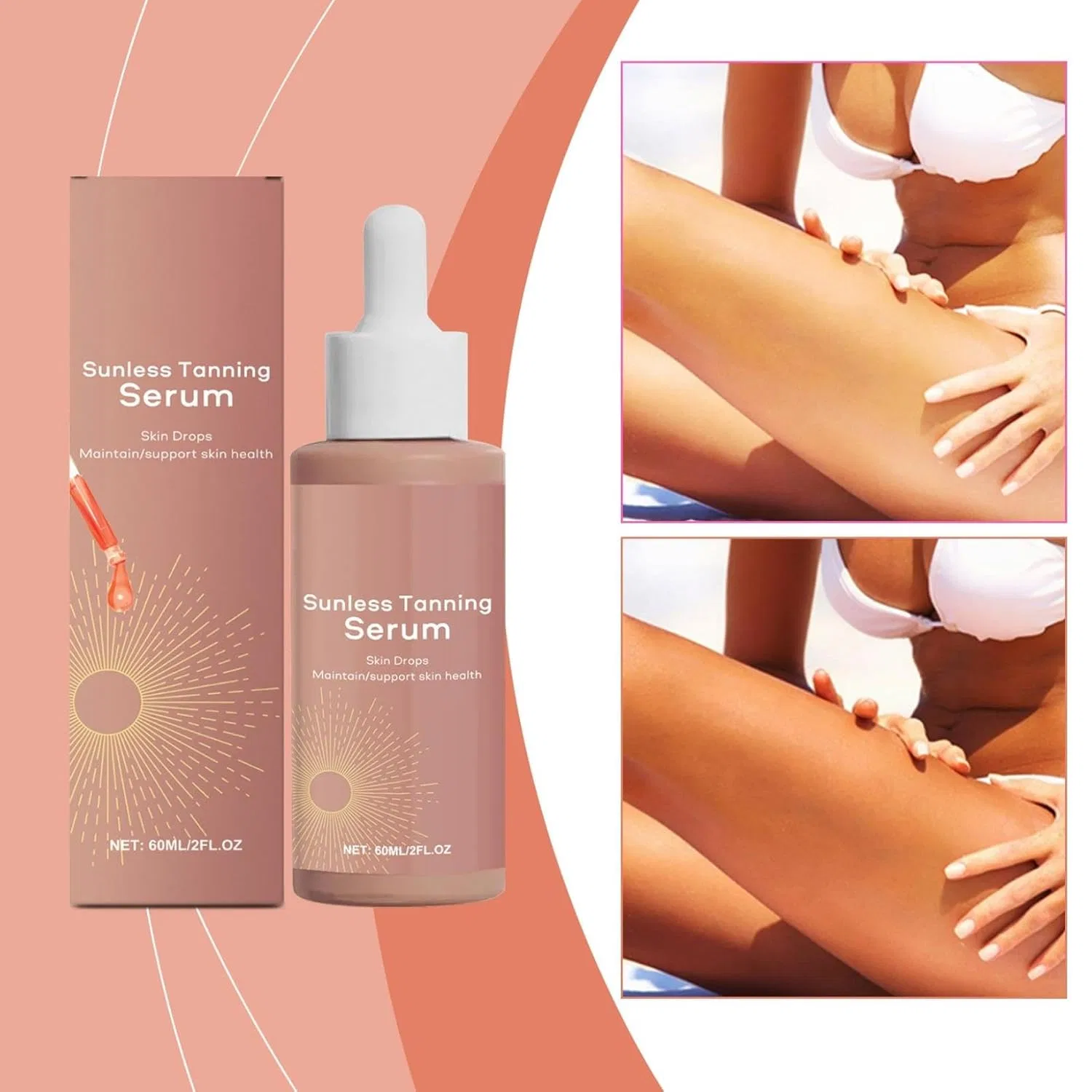 Капли для автозагара Zeria Sunless Tanning Drops (1 штука) Generisch, 1 Items — фото 3