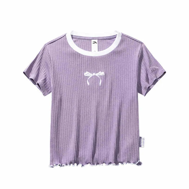 

Anta Спортивная коллекция Lifestyle Футболка женская шелковая серо-фиолетовая, Фиолетовый, Anta Спортивная коллекция Lifestyle Футболка женская шелковая серо-фиолетовая