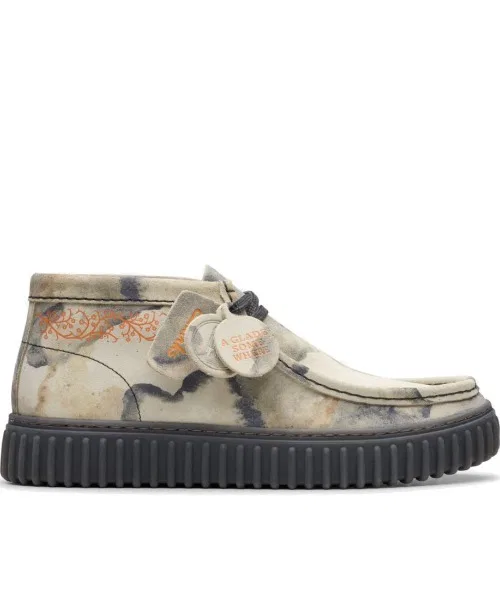 Мужские мокасины Clarks Torhill Tor камуфляжные белые — фото 3