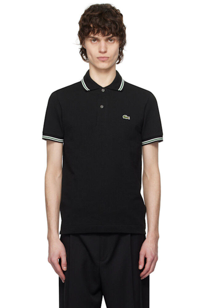 

Черная рубашка-поло Regular Fit с отделкой Accent Lacoste