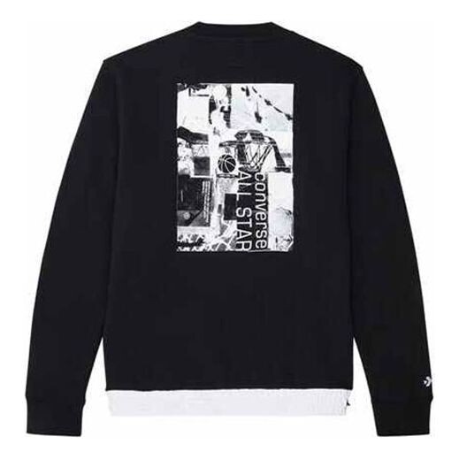 

Толстовка Converse Mixing Round-neck Sweater Men Black, черный