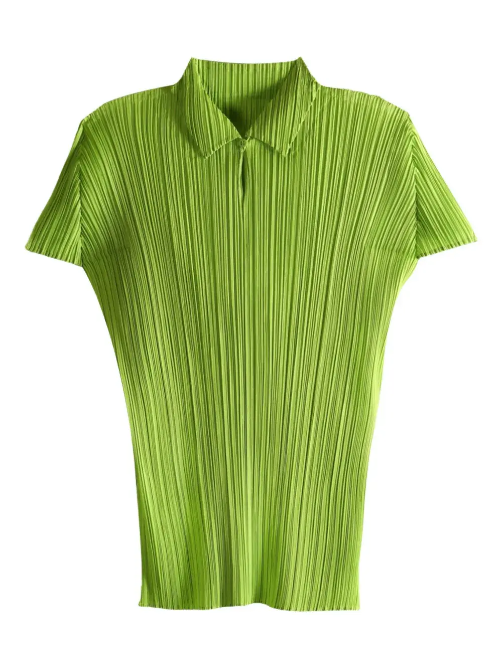 

August pleated polo top Pleats Please Issey Miyake, зеленый