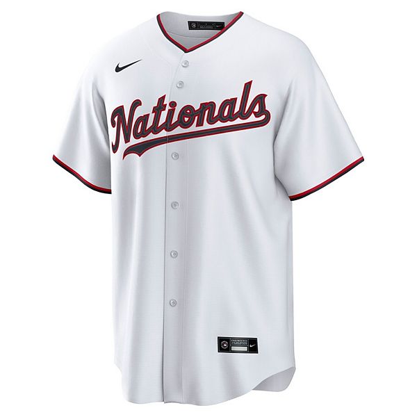 Мужская белая реплика домашней футболки cj abrams washington nationals Nike — фото 4