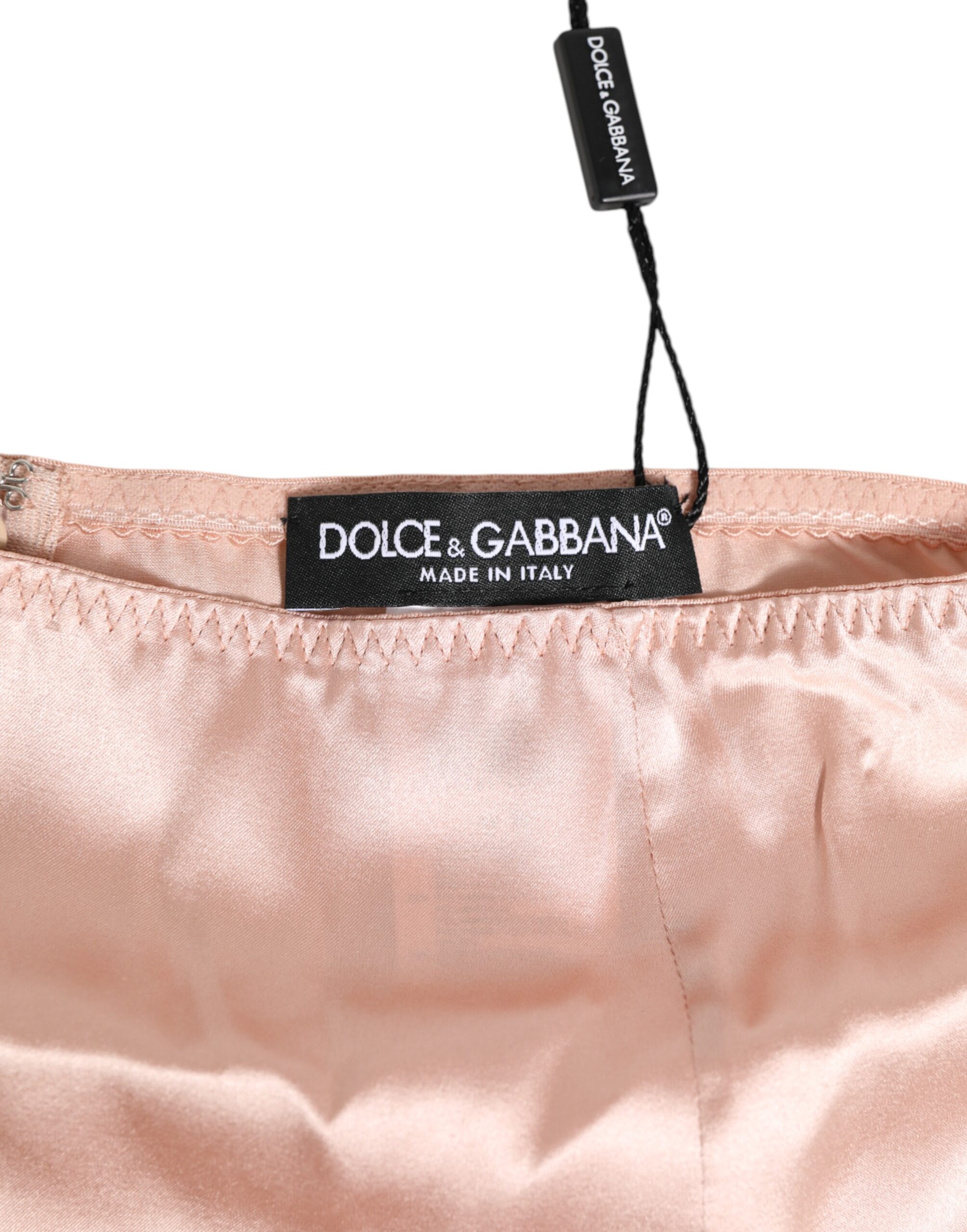 Розовые ацетатные шорты с высокой талией, нижнее белье Dolce & Gabbana, розовый — фото 3