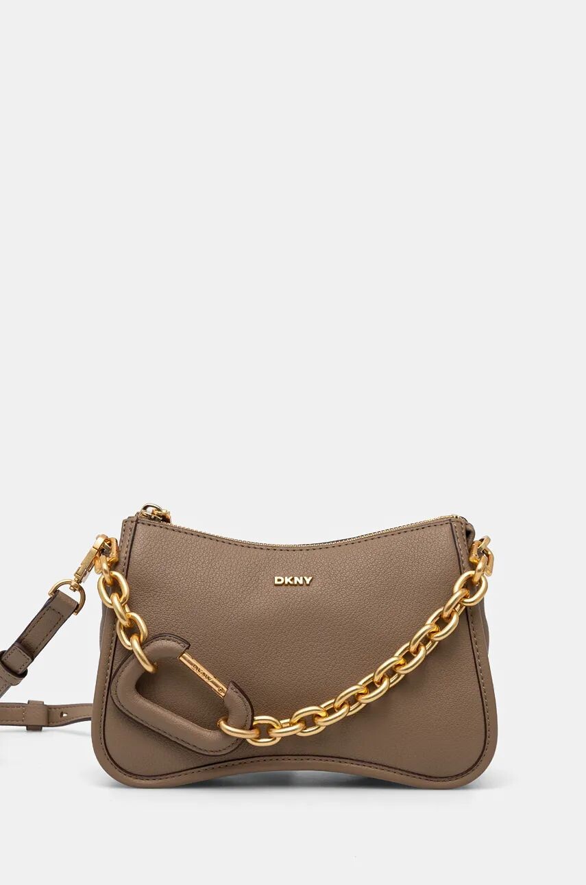

Кожаная сумка Dkny, бежевый