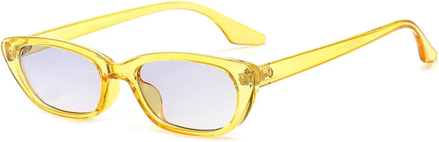 

Винтажные женские солнцезащитные очки «кошачий глаз», модные солнцезащитные очки в маленькой оправе для мужчин, роскошные очки для активного отдыха и путешествий, мужские очки с защитой от УФ-излучения UV400 TKKTLLT, Yellow Gray