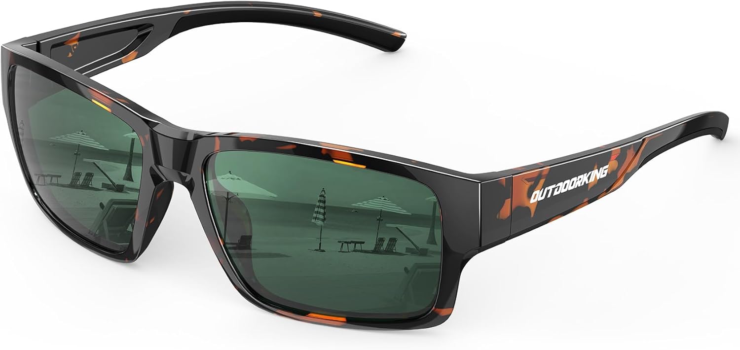 

Поляризованные спортивные солнцезащитные очки для мужчин и женщин, защита от УФ-излучения UV400, обтекаемые очки для вождения, рыбалки OUTDOORKING, Tortoiseshell + G15