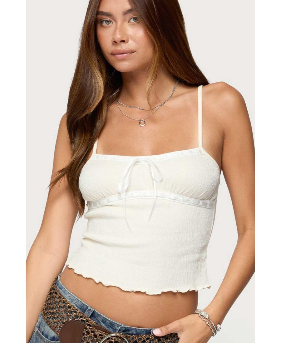 

Женская фактурная майка Misty Lacey Edikted, Cream