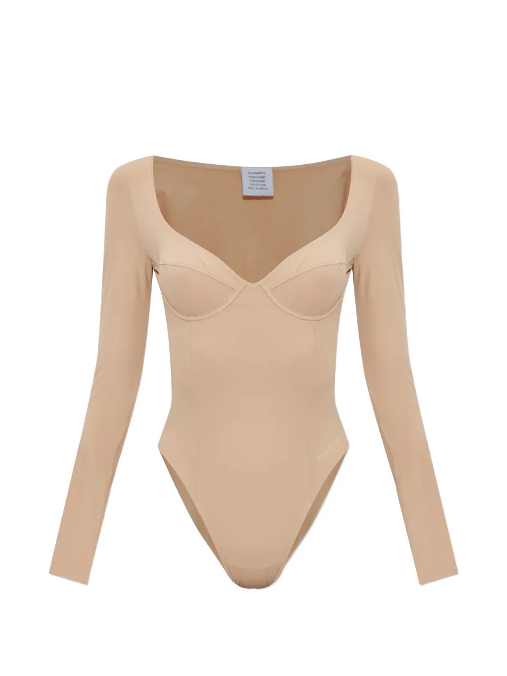 

Боди с длинными рукавами Vetements, бежевый