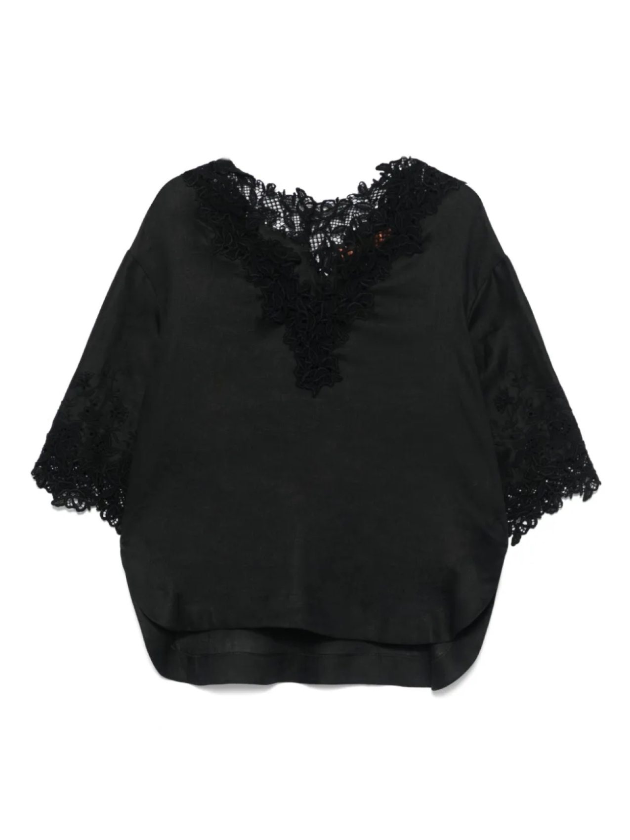 

Льняная блузка Ermanno Scervino, черный