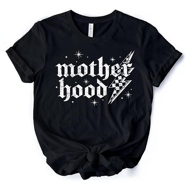 

Футболка Checkered Motherhood Lightning, черно-белая ретро-футболка для сильных мам Ornamentallyyou, Black