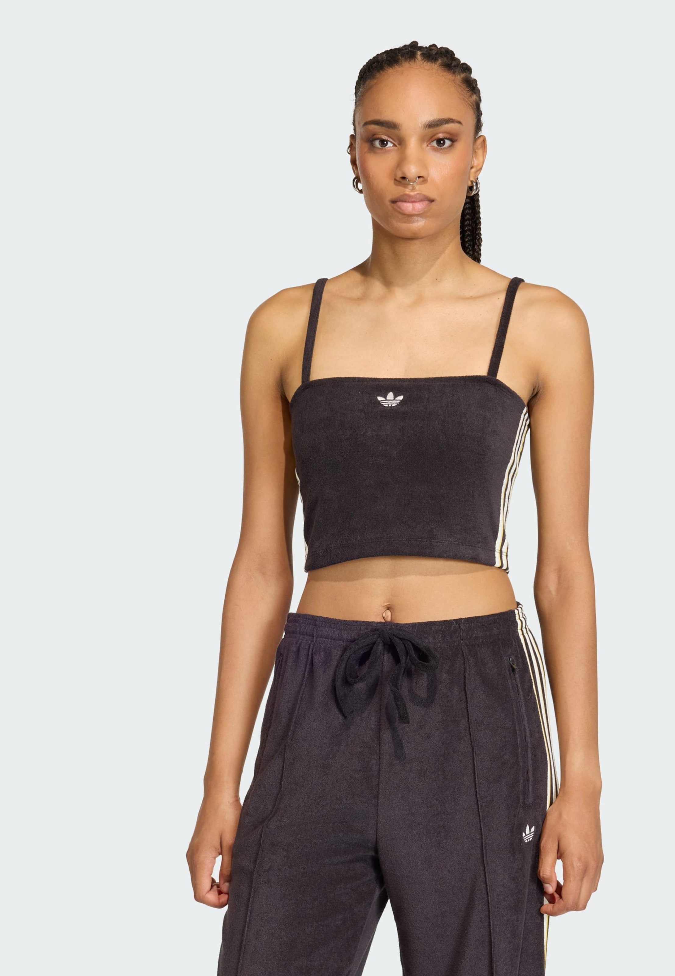 Adidas Originals Топ 'TERRY TOWEL TANK' в черном цвете — фото 2