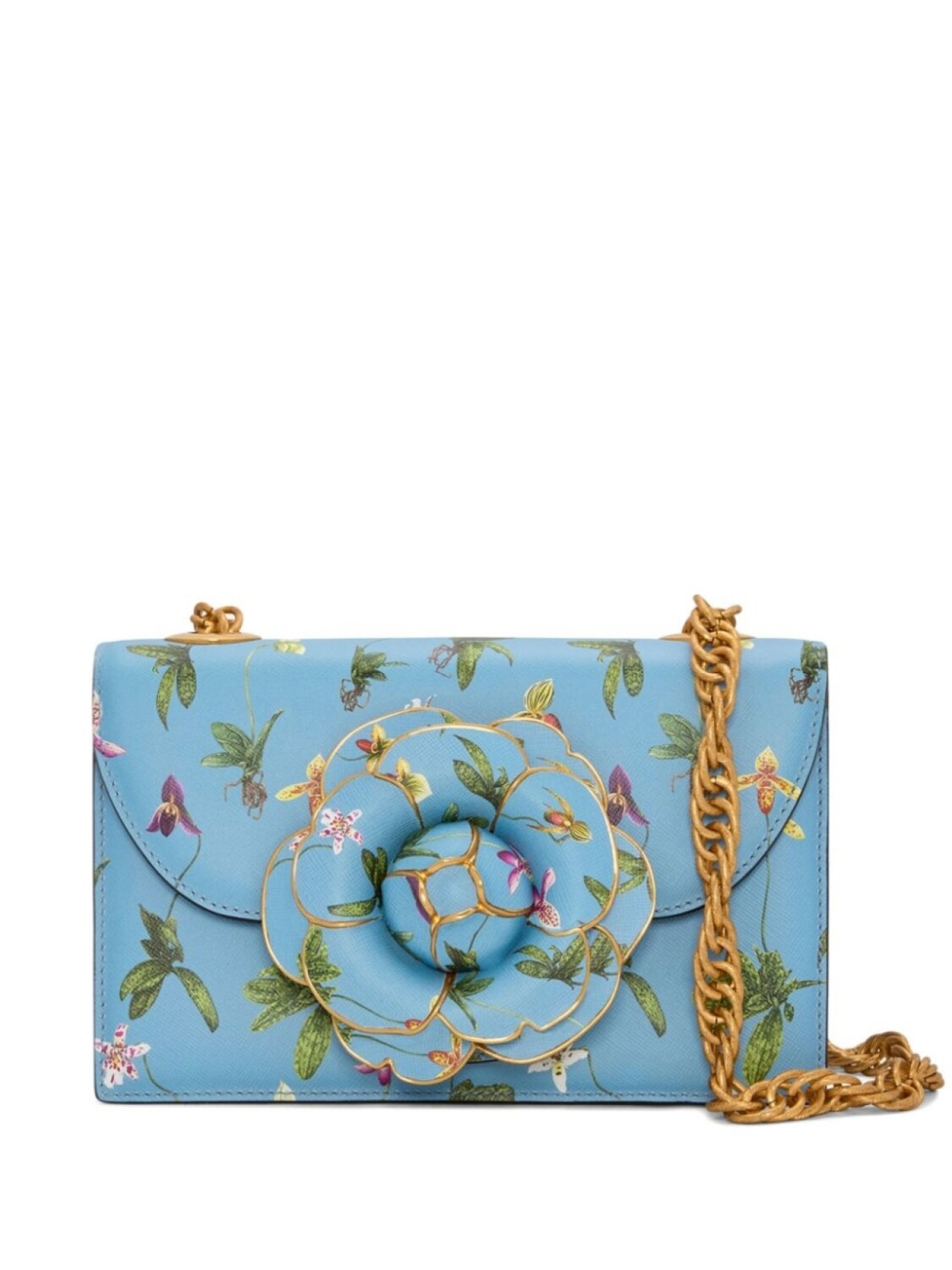 

Сумка TRO с принтом Orchid Oscar de la Renta, синий