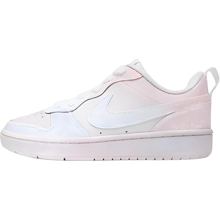 

Nike Court Borough Pink Mist Hazy Leather Low top Kids' Skateboarding Shoes Light Pink Unisex