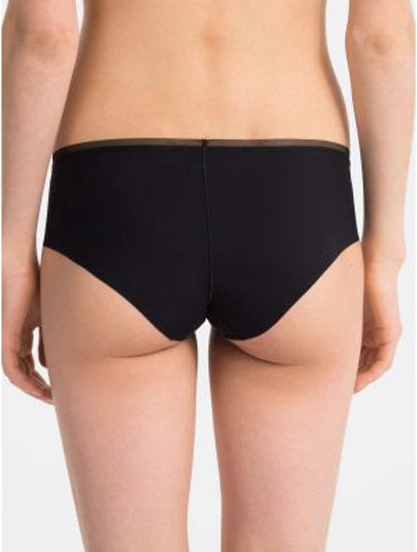 Calvin Klein женские невидимые трусики-хипстеры с сеткой, Black — фото 2