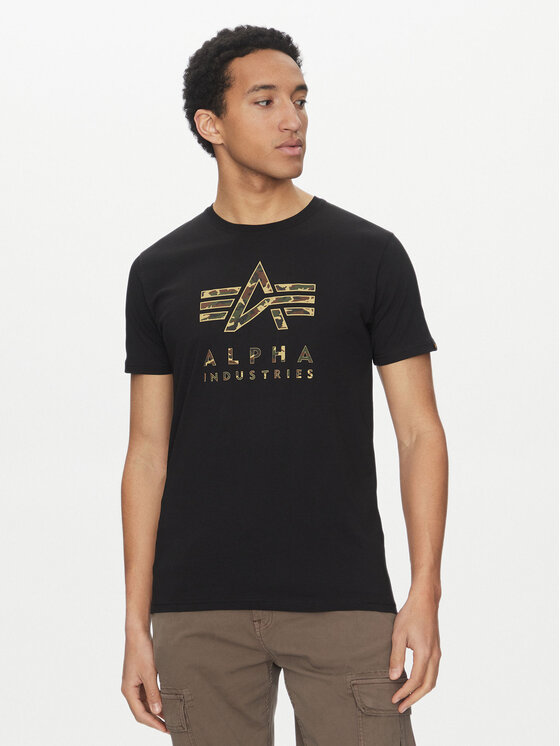

Футболка обычного кроя Camo Puff 146506 Alpha Industries, черный