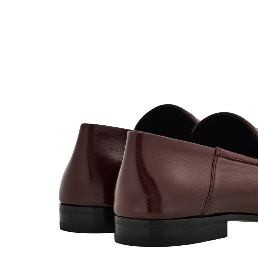 Лоферы Ferragamo Gancini с гибридным орнаментом, красный — фото 3