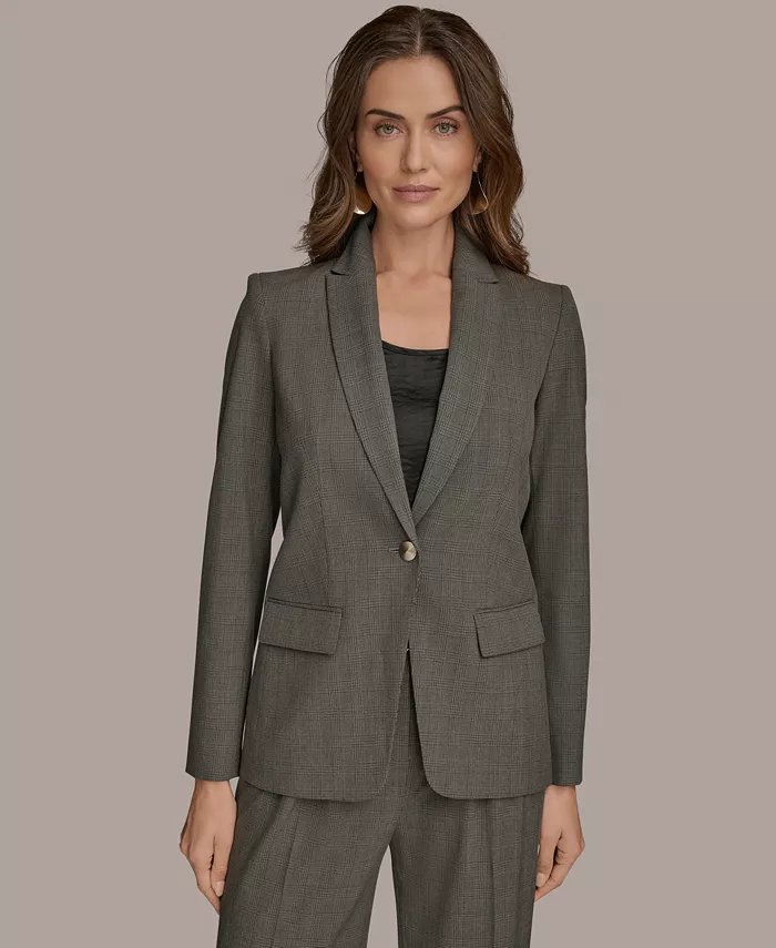 

Женская куртка на одной пуговице Donna Karan New York, серый
