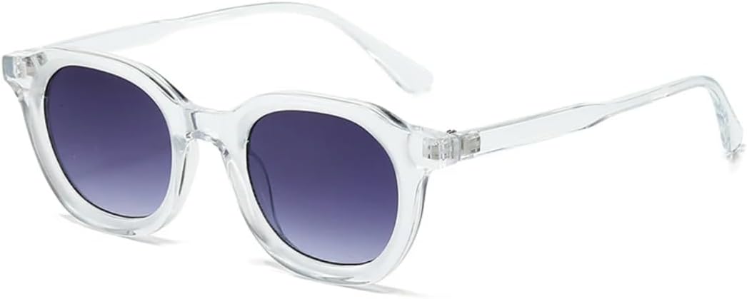 

Винтажные маленькие квадратные солнцезащитные очки для женщин, модные солнцезащитные очки с защитой от УФ-излучения UV400, овальные линзы с градиентом цвета, мужские очки в стиле панк UATXTAU, Transparent Gray